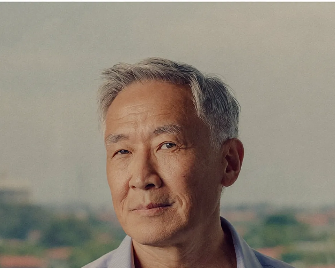 A Singapore business owner in his office